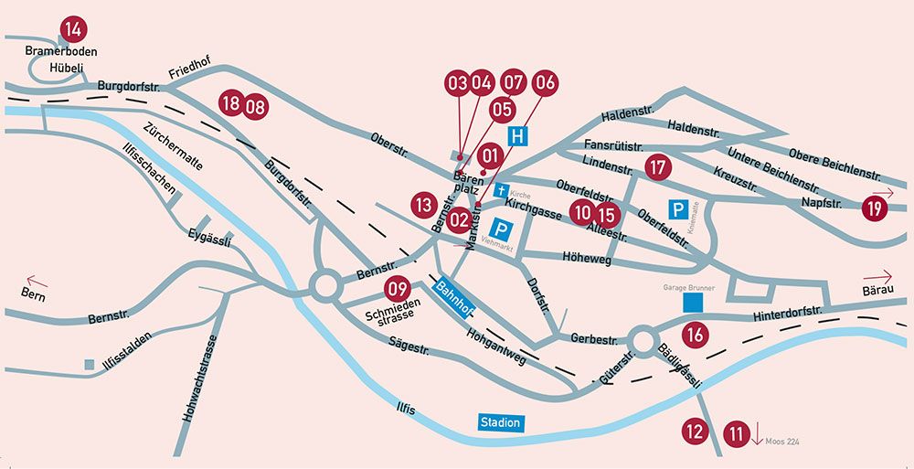 Ortsplan Langnauer Ateliertage 2024